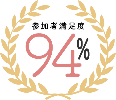参加者満足度94%
